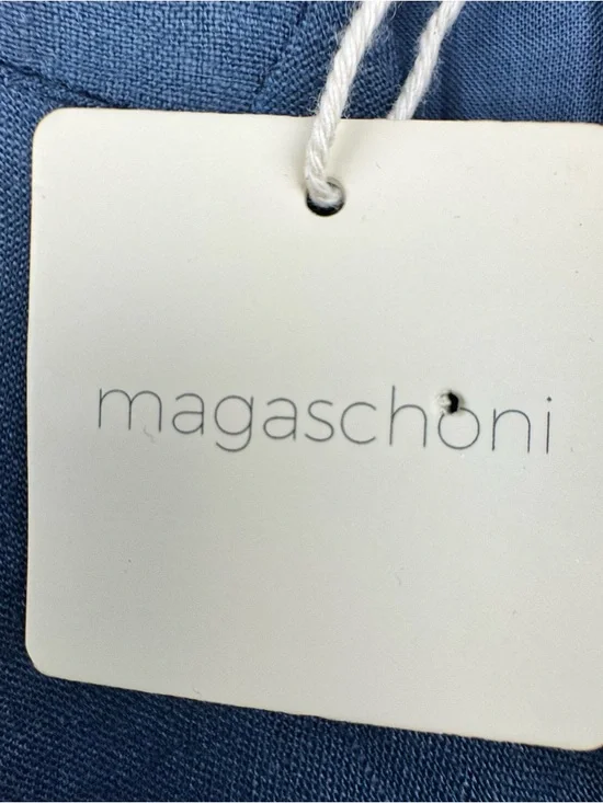 Magaschoni NWT 100% Linen Dark Blue, double-breasted blazer. Women’s size M. - Picture 5 of 8